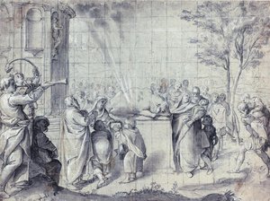 Het Offer van Pelias door Agostino Carracci